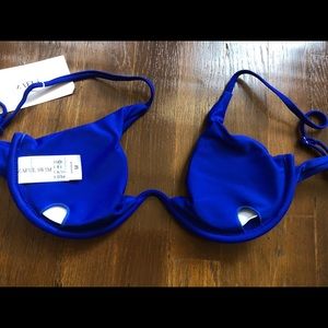 Zaful Push Up Plunge Bathing Suit Blue